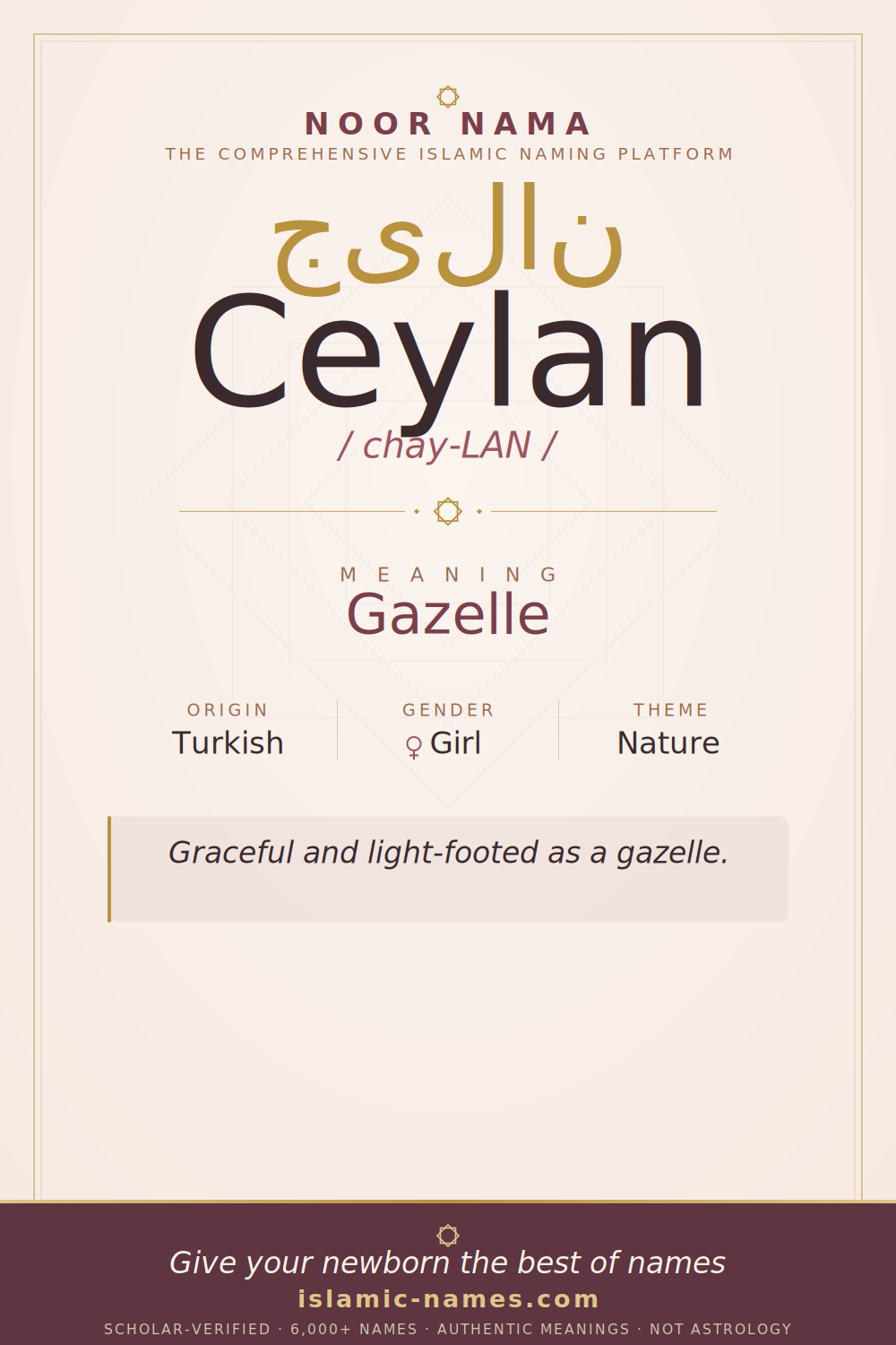 Ceylan name meaning — Gazelle (Turkish)