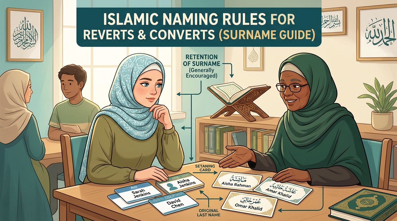 Islamic Naming Rules Chart For Reverts Covering First Name Surname And Legal Issues