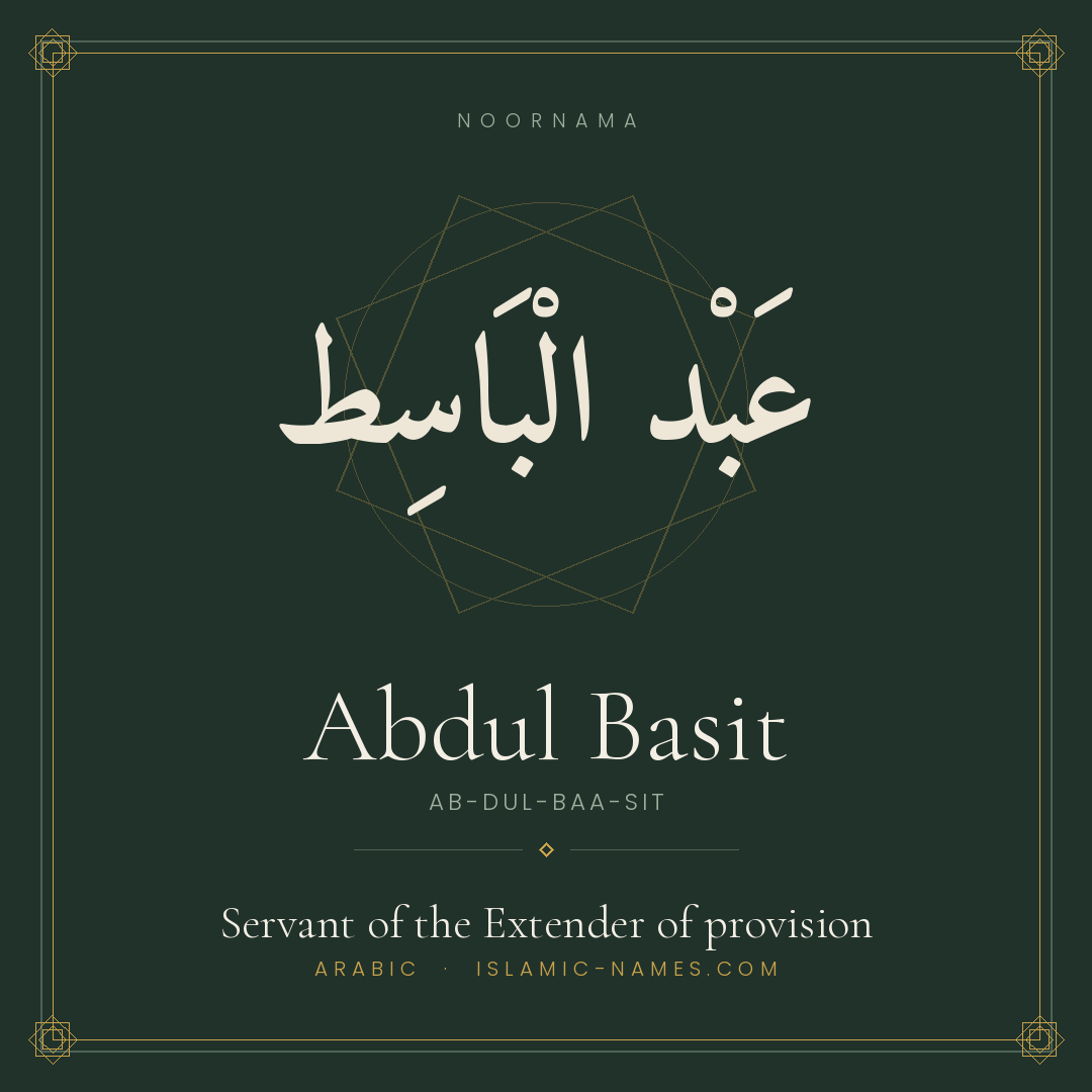 Abdul Basit — Islamic Muslim Baby Name, Meaning & Origin | NoorNama