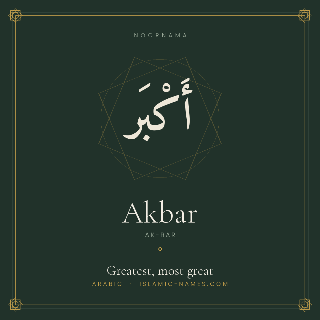 Akbar — Islamic Muslim Baby Name, Meaning & Origin | NoorNama
