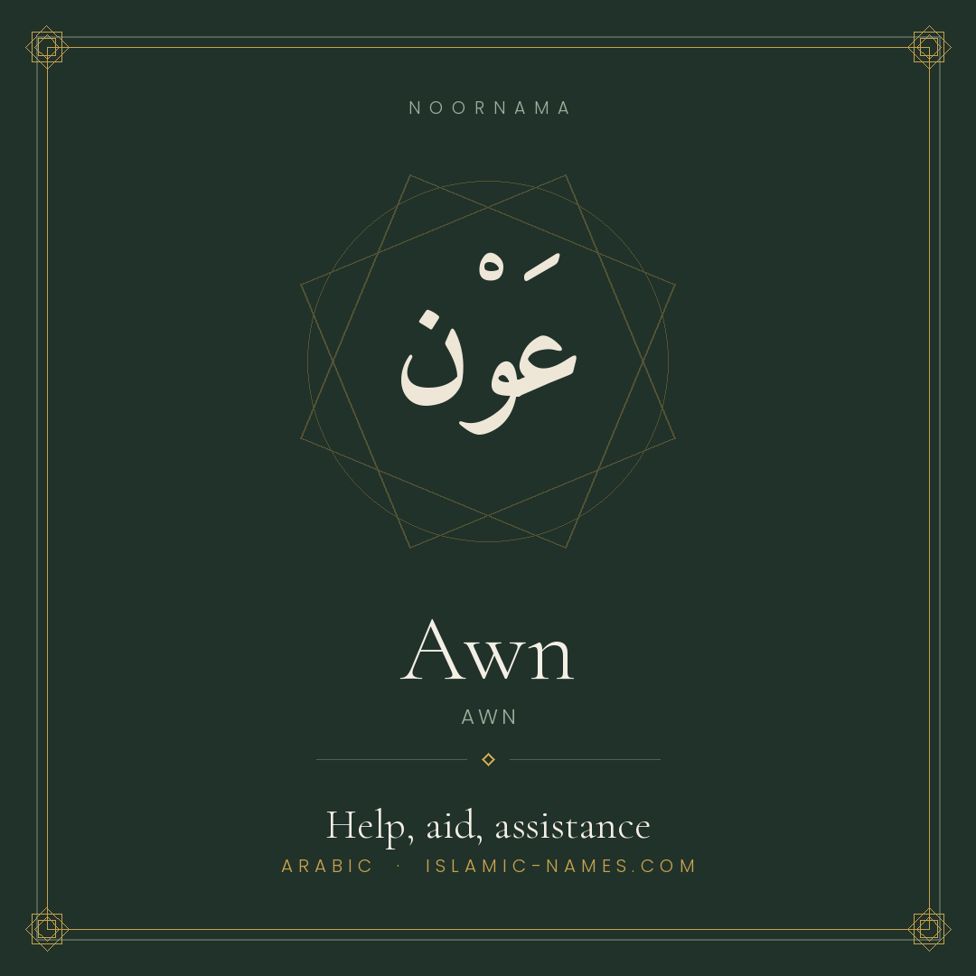 Awn — Islamic Muslim Baby Name, Meaning & Origin | NoorNama