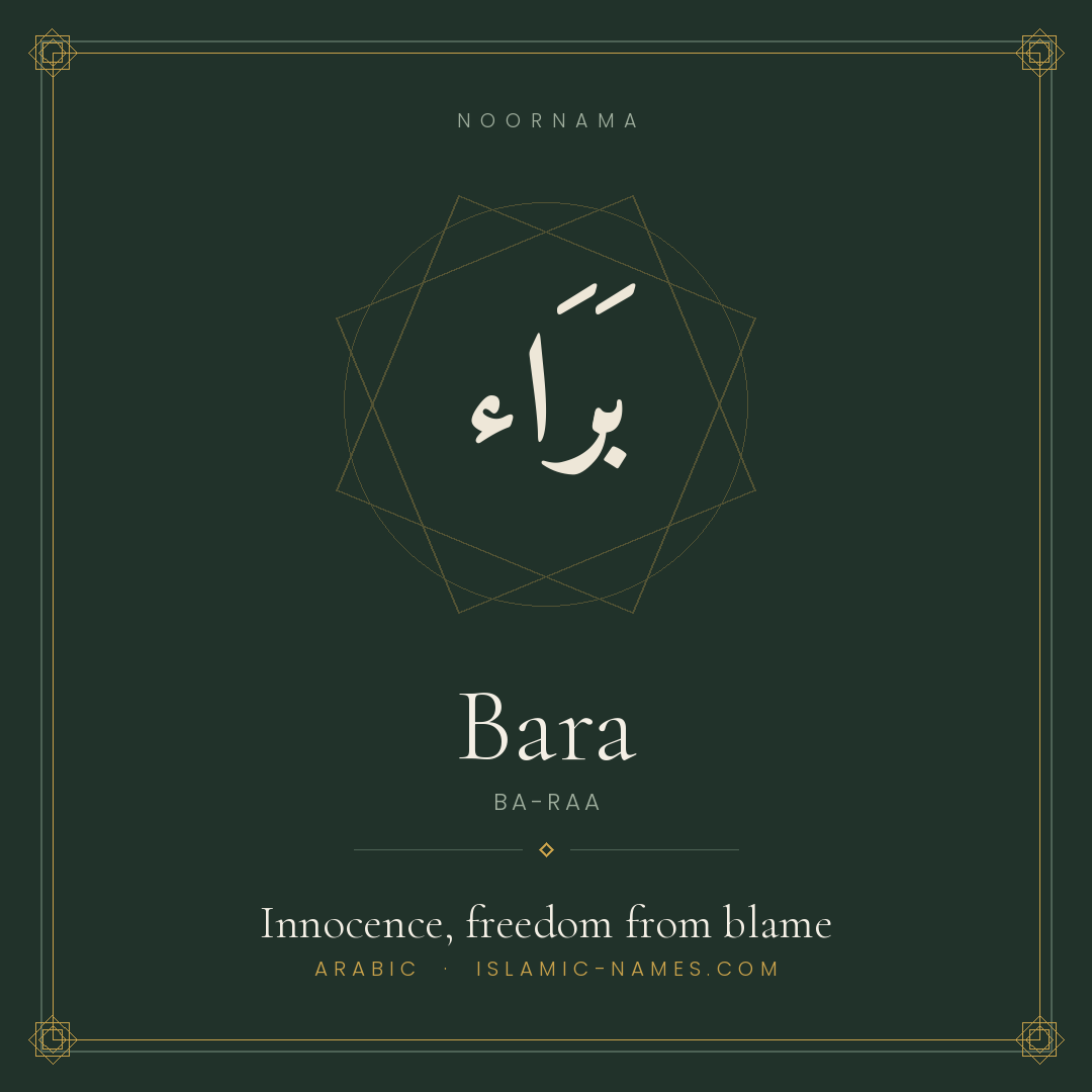 Bara — Islamic Muslim Baby Name, Meaning & Origin | NoorNama